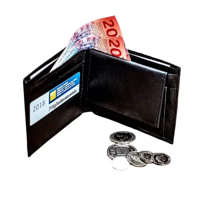 Baukader-Lederportemonnaie